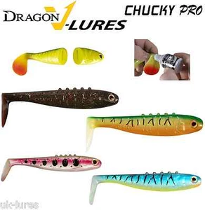 Señuelos DRAGON V CHUCKY 5 piezas 3-5" RELLENO con atractivo PIKE ZANDER Drop Shot plantilla - Imagen 1 de 14