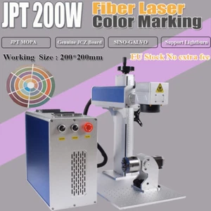 200W JPT M7 Mopa Fiber Laser Color Metal Marking Machine Quartz Len Lightburn  - Bild 1 von 13