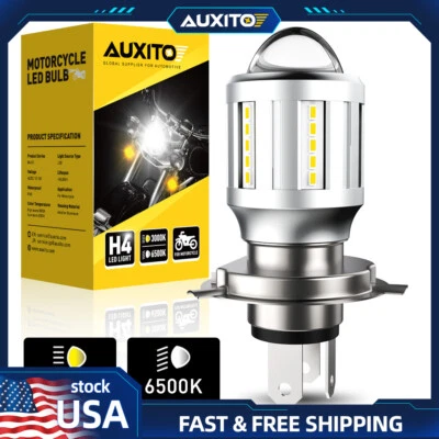 Faro brillante súper bombilla LED haz de luz alto/bajo delantero para motocicleta H4 6500K Foto 1 de 4