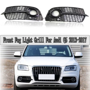 For 2013-2017 Audi Q5 Sport S-Line Pair Of Front Fog Light Grill Cover Grille - Picture 1 of 10