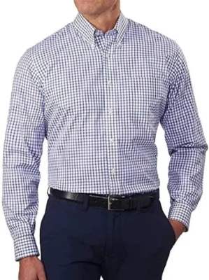 NEW Kirkland Signature Mens 16.5 X 32/33 Button down Dress Shirt Plaid - Image 1 of 4