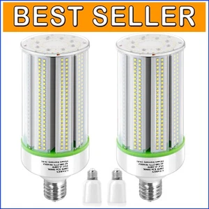 5000K Daylight LED Corn Bulbs - 2-Pack, 80W for Industrial & Outdoor Use - Picture 1 of 8