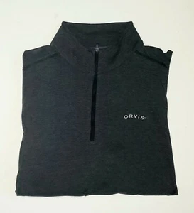 Orvis Long Sleeve Shirt Pullover M 1/4 Zip Grey Gray Sweater Classic Collection - Picture 1 of 3