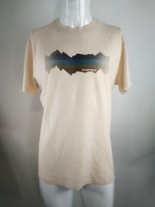 Smartwool Men Mountain Horizon Short Sleeve Graphic Tee Almond Medium 02763-L31 - Picture 1 of 9