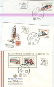 AUSTRIA Olympic Games Innsbruck 1976 First Olympic set on 3 First day covers - Picture 1 of 1