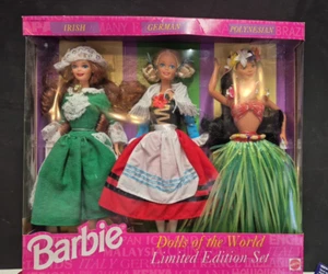 Mattel 1994 Barbie Bambole del Mondo Edizione Limitata Irlandese Tedesca Polinesiana - Foto 1 di 7