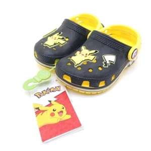 Crocs (Toddler Kids Child C6) Pokemon Pikachu Classic Clog Shoes Sandals New - Picture 1 of 5