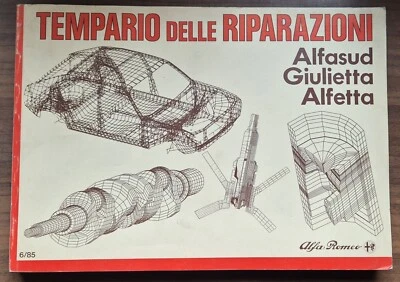 Tempario Riparazioni Alfasud Alfetta Giulietta - Immagine 1 di 2