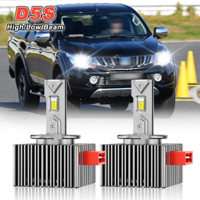 Fit MITSUBISHI L200 2016-2019 2x D5S Bulb LED Head Light Lamp Kit Hi/Low 38000LM - Image 1 of 4