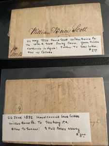 Two Early Pennsylvania Hand Delivered Postal Covers - Picture 1 of 1
