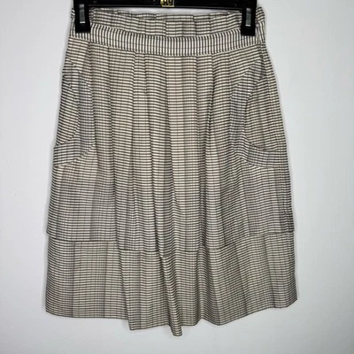 J8 Lela Rose Cotton Silk Striped Skirt - Image 1 of 4