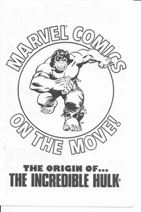 Marvel Comics Unterwegs Ursprung des unglaublichen Hulk Promo Comic 1982 BruceBanner - Bild 1 von 3