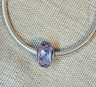 PULSERA CHAMILIA PLATA ESTERLINA CUENTAS MORADAS 7,5  Foto 1 de 4