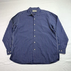 Camisa De Colección Tommy Bahama Rayas Bolsillo Abotonado Manga Larga Para Hombre Talla XL Azul - Imagen 1 de 12