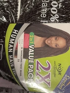 Nor Tantalizing Twist Braids Color 33 - 4 Packs = 8, 100% Flame Resistant - Picture 1 of 4