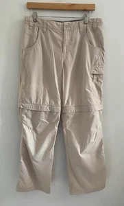 Berghaus UK 14 Womens Beige Pants Hiking Zip Off Trousers Shorts Convertible - Picture 1 of 17