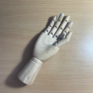 Wooden Artist Hand Rotatable Joint Fingers Figurine Wood Model Drawing Sketch - Picture 1 of 7