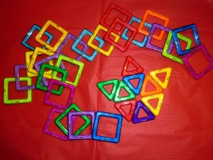 Magformers Magnetic Tiles Building Toys Lot of 34 Pcs - Picture 1 of 9
