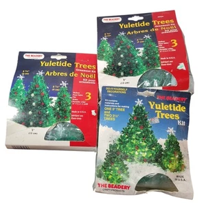 The Beadery Yuletide Trees Ornament Kits 3 Vintage Kits, Unopened Makes 9 Trees - Picture 1 of 11