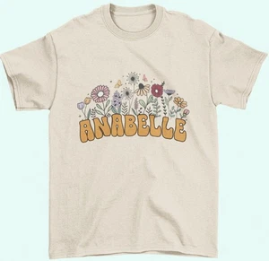 Camisa Personalizada Niña - Camisa Flor Salvaje Niño Pequeño - Personalizada Niño Pequeño y Tú - Imagen 1 de 4