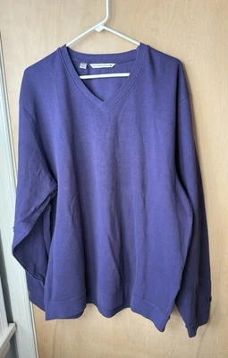 Cutter And Buck Men’s Purple V-Neck Long Sleeve Size X-Large  - Image 1 of 4