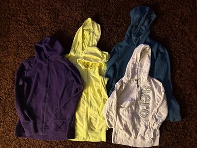 Лот из 5 Tek Gear Aeropostale с капюшоном молнии куртки Med тренажерный зал йога Activewear карман - Изображение 1 из 4
