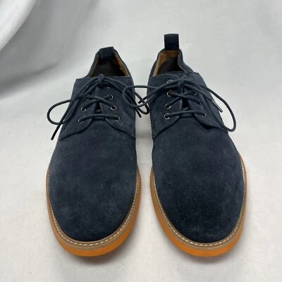 Sapatos Oxfords Vestido Casual Aldo Tamanho 10.5 Masculino Azul Marinho Camurça com Cadarço - Imagem 1 de 4