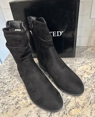 Mujer WANTED Bota Corta Negra Mágica Negra Talla 8 1/2 M con Caja Foto 1 de 4