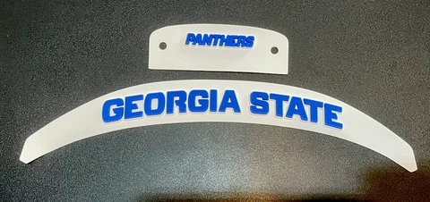 Georgia State 3D Speed Bumper Set, for a Full Size Football Helmet Cover