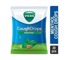 Vicks Cough Drops Candy Busta da 20 pezzi - Gusto al mentolo...