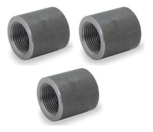 (3er-Pack schneller Versand) 3/8 Zoll NPT geschmiedeter Kohlenstoffstahl Halbkupplung Schweißspund 3000 - Bild 1 von 3