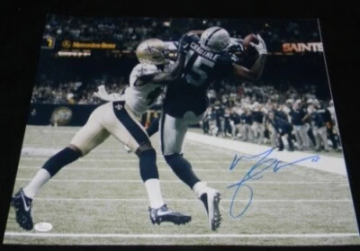 MICHAEL CRABTREE SIGNED AUTOGRAPHED OAKLAND RAIDERS 16x20 PHOTO JSA - Image 1 of 2