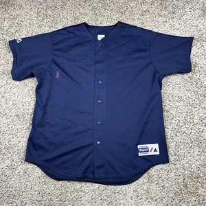 Vintage 90s Majestic Baseball Sports Jersey Mens XL Navy Blue Red #8 Made in USA - Bild 1 von 9