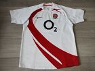 England Rugby Home Shirt 2007 2009   Nike Medium M Jersey White Top   B5w