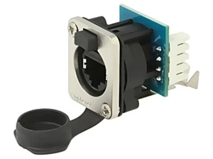 RJXS8FG6I XLRnet D TYPE, IDC terminals, CAT5e, IP54, incl. cap AMPHENOL - Picture 1 of 1