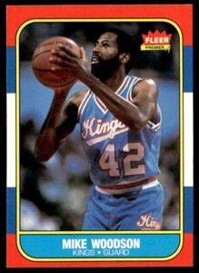 1986 Fleer #129 Mike Woodson   Basketball Sacramento Kings