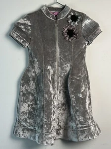 Val & Max teen girls black metallic Velvet Dress Size 7y - Picture 1 of 8