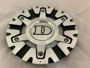 DEMODA CONCEPT ABSOLUTE MACHINED BLACK WHEEL RIM CENTER CAP 6-7/8" DIAMETER - Picture 1 of 3