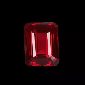 Red Ruby Emerald Cut 30.Carat Lab-Created Gemstone For Jewelry Making - Picture 1 of 5