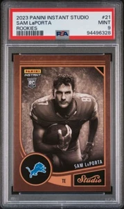 2023 Panini Instant Studio Rookies 21 Sam LaPorta, PSA 9 (1/370) - Picture 1 of 2