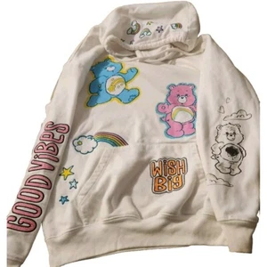 Care Bears Hoodie Multi-colored embroidered Graphic Prints SZ. Small (3-5) - Picture 1 of 6