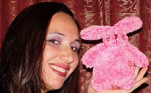 Happy Horse RARE PINK BUNNY RABBIT PLUSH STUFFED ANIMAL 7" 2005 SOFT LOVEY HTF R - Picture 1 of 2