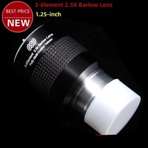 GSO 1.25" 3-Element 2.5X Barlow Lens Fully Multi-coated f/Astronomical Telescope - Picture 1 of 2