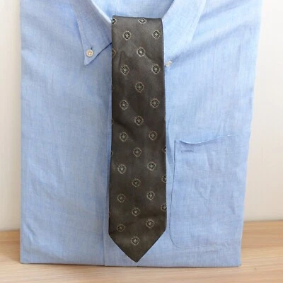 Corbata para Hombres Medallón Cuello Negro Melange Tejido Seda TAKASHIMAYA Alta Gama ROSA FRESCA Foto 1 de 4