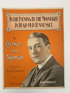 1914 Vintage Sheet Music In The Evening By The Moonlight In Dear Old Tennessee - Picture 1 of 5