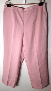 ALFRED DUNNER WOMEN'S PLUS SIZE 18W PANTS SOFT PINK CLASSIC FIT SHORT NWT ELASWB - Picture 1 of 9