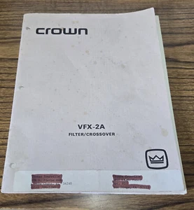 Crown VFX-2A Filterweiche Bedienungsanleitung & Schaltplan - Bild 1 von 3