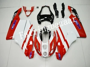 Fit for 2003 2004 749/999 ENEL White Red Black ABS Injection Mold Fairing Kit - Foto 1 di 8