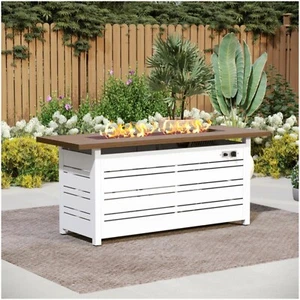 56"Propane Gas Fire Pit Table 50,000BTU Patio Heater Gas Table Outdoor Fireplace - Picture 1 of 11