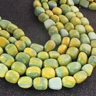 1 Strand Green&yellow Opal Smooth Tumble Shape Beads, Plain Nuggets Gemstone